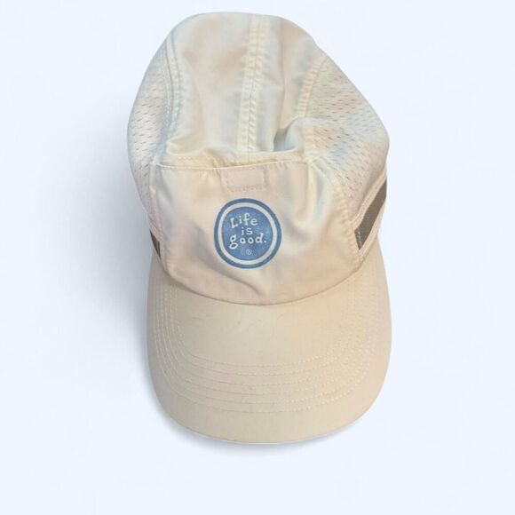 Life is Good white adjustable reflective running/cycling hat with Velcro pocket - Picture 8 of 8